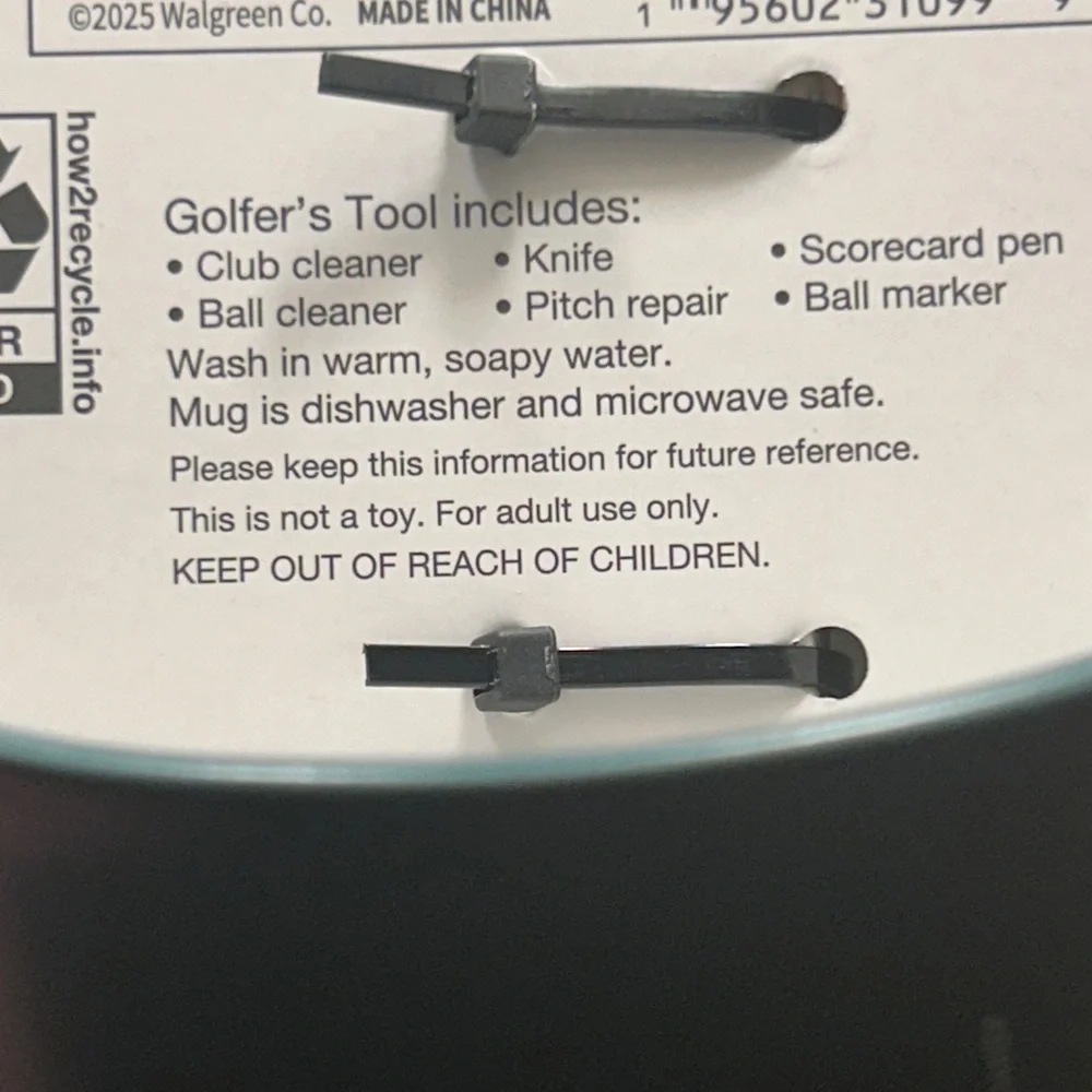 Golfers Set of 2 Tee Shot Golf Mug in Hunter Green + 6 in 1 Divot Tool Golf Gift
